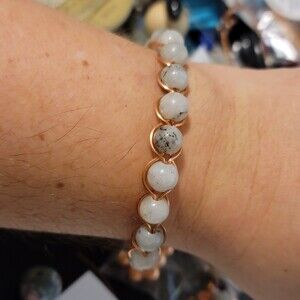 Copper Labradorite Wire Wrapped Bracelet